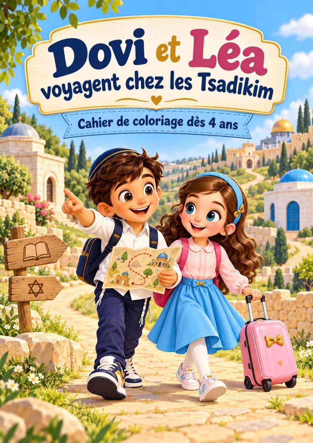 Couverture : Dovi et Léa voyagent chez les Tsadikim